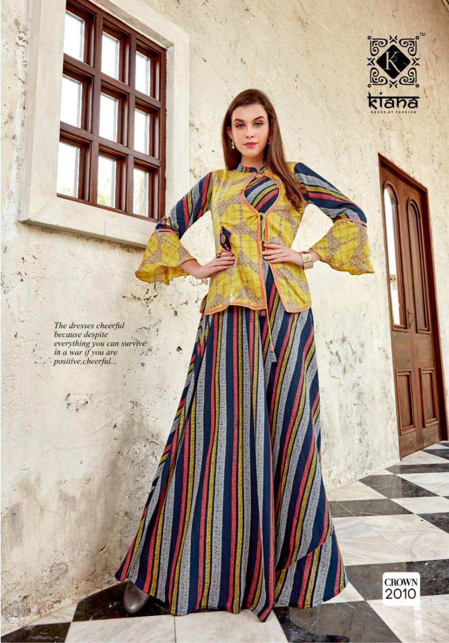 Crown Vol-2 Kiana Hand Block Print Embroidery Kurti Crown Vol-2 Kiana Hand Block Print Embroidery Kurti